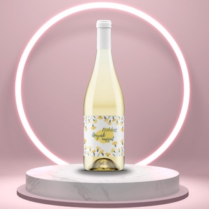 Anyák napi üveg címke - apró sárga virágokkal , Élelmiszer, Alkoholos italok, , MESKA