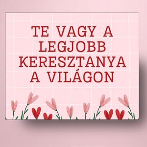 Anyák napi üveg címke - rózsaszín alapon rajzolt virágokkal - élelmiszer - alkoholos italok - Meska.hu