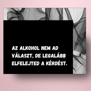 Rövid üzenetek üveg címke -  az alkohol nem ad választ - élelmiszer - alkoholos italok - Meska.hu