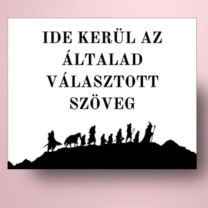 Lánybúcsú öntapadós üveg címke - gyűrűk ura illusztrációval  - esküvő - lánybúcsú - Meska.hu