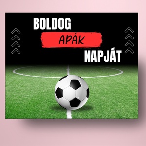 Apák napi üveg címke - focipálya alappal  - élelmiszer - alkoholos italok - Meska.hu
