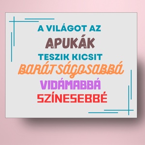 Apák napi üveg címke - színes rajzokkal - élelmiszer - alkoholos italok - Meska.hu