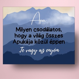 Apák napi üveg címke - apa a két gyermekével - élelmiszer - alkoholos italok - Meska.hu
