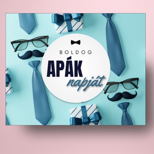 Apák napi üveg címke - türkiz alappal - élelmiszer - alkoholos italok - Meska.hu