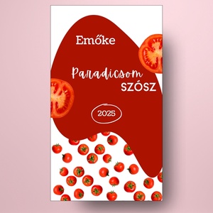 Paradicsomszósz - öntapadós üveg címke - retro stílusú - élelmiszer - szósz & mártogatós - Meska.hu