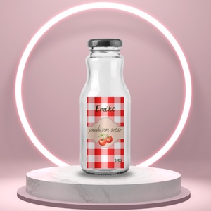 Paradicsomszósz - öntapadós üveg címke - nosztalgikus kockás alappal - élelmiszer - szósz & mártogatós - Meska.hu