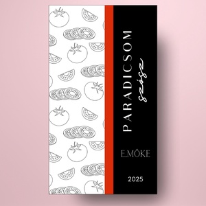 Paradicsomszósz - öntapadós üveg címke - monokróm kézzel rajzolt paradicsomokkal - élelmiszer - szósz & mártogatós - Meska.hu