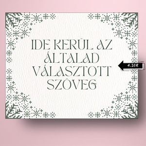 Karácsonyi üveg címke  - fehér alapon rajzolt fenyőkkel - élelmiszer - öntapadós címke - Meska.hu