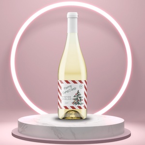 Karácsonyi üveg címke  - piros-fehér képeslap, Élelmiszer, Öntapadós címke, , MESKA