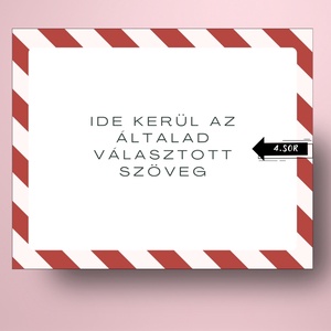 Karácsonyi üveg címke  - piros-fehér képeslap - élelmiszer - öntapadós címke - Meska.hu