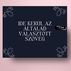 Karácsonyi üveg címke  - sötétkék alapon díszekkel - élelmiszer - öntapadós címke - Meska.hu