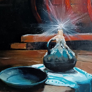 Borospince - művészet - festmény - olajfestmény - Meska.hu