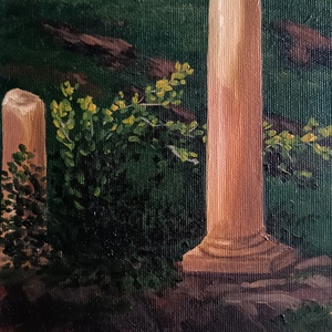 Taormina-i színház romjai - művészet - festmény - olajfestmény - Meska.hu