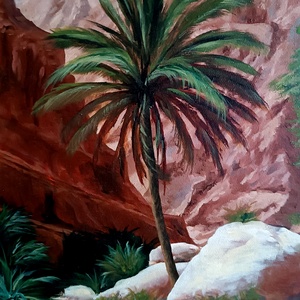 Oázis - művészet - festmény - olajfestmény - Meska.hu