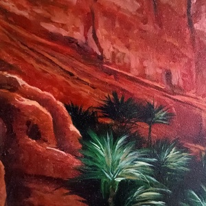 Oázis - művészet - festmény - olajfestmény - Meska.hu