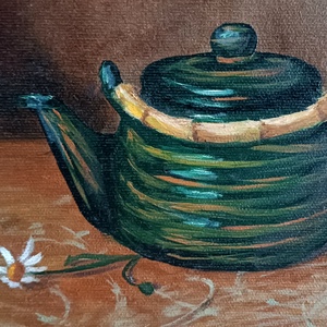 Kukoricás virágcsokor - művészet - festmény - olajfestmény - Meska.hu