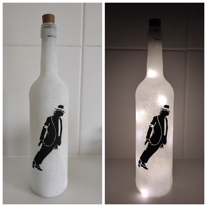 Michael Jackson palacklámpás hangulatlámpa, Otthon & Életmód, Lámpa, Hangulatlámpa, Festett tárgyak, Újrahasznosított alapanyagból készült termékek, MESKA