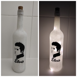 Elvis Presley palack lámpás , hangulatlámpa, Otthon & Lakás, Lámpa, Hangulatlámpa, Újrahasznosított alapanyagból készült termékek, Festett tárgyak, MESKA