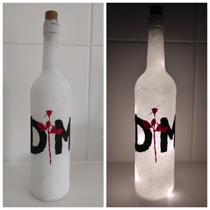 Depeche Mode palack lámpás , hangulatlámpa , Otthon & Életmód, Lámpa, Hangulatlámpa, Újrahasznosított alapanyagból készült termékek, Festett tárgyak, MESKA