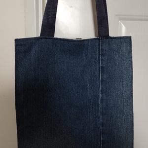 Pincher válltáska / vállszatyor farmerből - táska & tok - bevásárlás & shopper táska - shopper, textiltáska, szatyor - Meska.hu