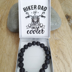 Biker dad motoros karkötő díszdobozban, Ékszer, Karkötő, Karkötő medállal, Ékszerkészítés, MESKA