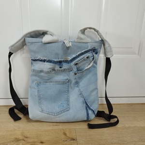 Házikós farmer hátizsák - táska & tok - hátizsák - roll top hátizsák - Meska.hu