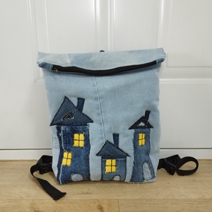 Házikós farmer hátizsák - Meska.hu