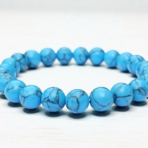 Türkiz ásványgyöngy karkötő, Ékszer, Karkötő, Ásványkarkötő, Ékszerkészítés, MESKA