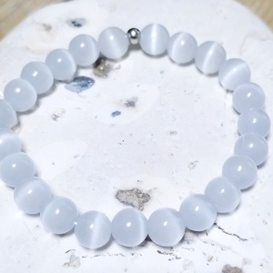 ANGYALFÉNY szelenit (holdkő) karkötő díszcsomagolásban, Ékszer, Karkötő, Ásványkarkötő, Ékszerkészítés, MESKA