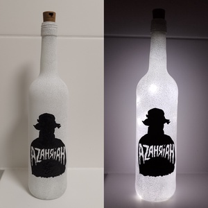 Azahriah palack lámpás , hangulatlámpa, Otthon & Életmód, Lámpa, Hangulatlámpa, Újrahasznosított alapanyagból készült termékek, Festett tárgyak, MESKA