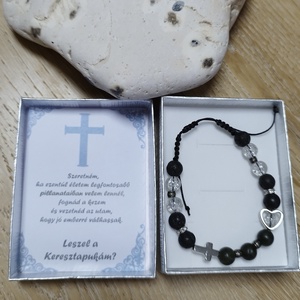 Keresztszülő felkérő díszdobozban - baba - mama - keresztelő kellékek - keresztszülő felkérő - Meska.hu