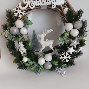 Szarvasos kopogtató - karácsony - karácsonyi lakásdekoráció - karácsonyi ajtódíszek - Meska.hu