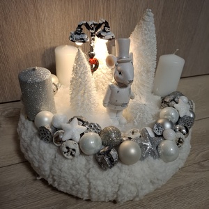 Egérkés adventi koszorú - Meska.hu