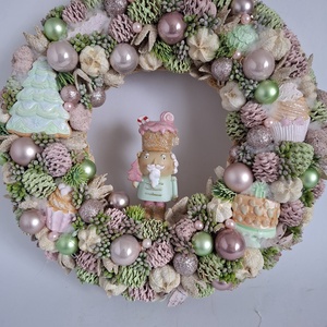 Karácsonyi kopogtató pasztel, Karácsony, Adventi díszek, Adventi ajtódísz, , MESKA