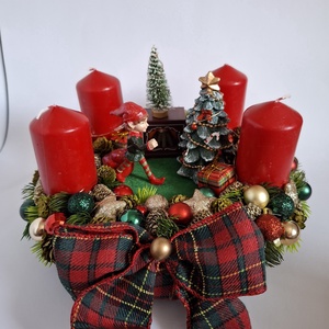 Adventi koszorú Elf manós - Meska.hu