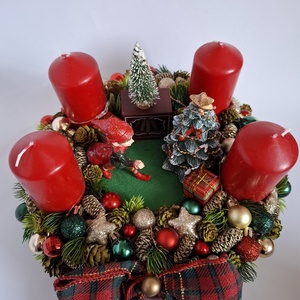 Adventi koszorú Elf manós - karácsony - adventi díszek - adventi koszorú - Meska.hu