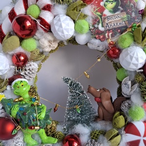 Kopogtató Grincs és Max - karácsony - adventi díszek - adventi ajtódísz - Meska.hu