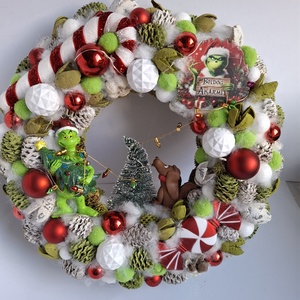 Kopogtató Grincs és Max - karácsony - adventi díszek - adventi ajtódísz - Meska.hu