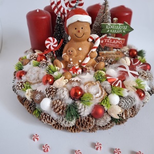 Adventi koszorú mézivel - karácsony - adventi díszek - adventi koszorú - Meska.hu