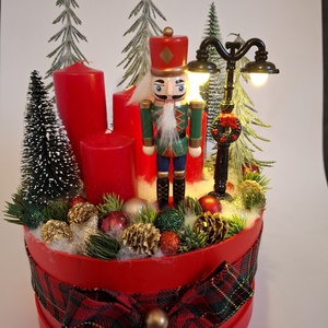 Adventi box diótörös - karácsony - adventi díszek - adventi asztaldísz - Meska.hu