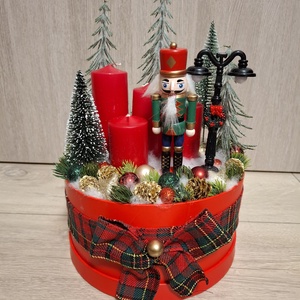 Adventi box diótörös - karácsony - adventi díszek - adventi asztaldísz - Meska.hu