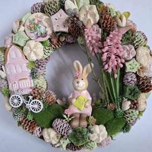 Tavaszi kopogtató csajos nyuszival - Meska.hu