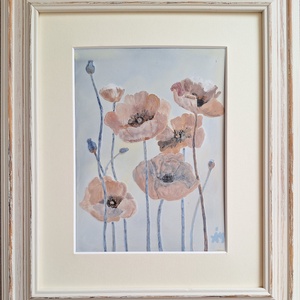 Mákvirágok - művészet - festmény - tűzzománc - Meska.hu