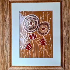 Nyár- tűzzománc , Művészet, Festmény, Tűzzománc, Tűzzománc, MESKA