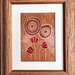 Nyár- tűzzománc  - művészet - festmény - tűzzománc - Meska.hu