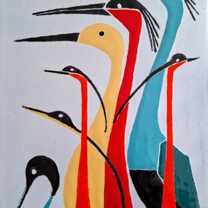 Színes világ- tűzzománc  - művészet - festmény - tűzzománc - Meska.hu