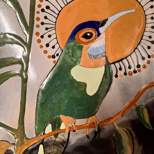 Napfényben-tűzzománc - művészet - festmény - tűzzománc - Meska.hu