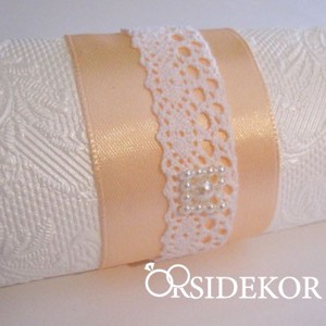 Szalvétagyűrű csipkével, Esküvő, Dekoráció, Tálalás, , MESKA