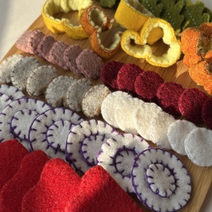 Gyapjúfilc Pizza szett - játék & sport - gyerekkonyha - játék ételek - Meska.hu