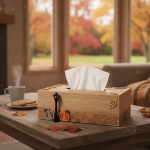 Zsebkendőtartó (ősz), Otthon & Életmód, Tárolás & Rendszerezés, Zsebkendőtartó, Festett tárgyak, Mindenmás, MESKA